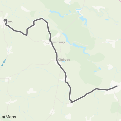 PID Městec Králové - Křinec map