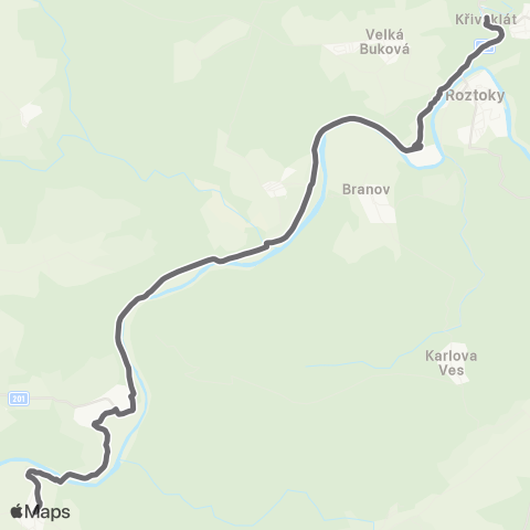 PID Radnice - Liblín - Zvíkovec - Skryje - KřIvoklát map