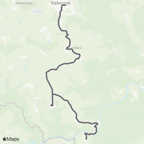 PID Rakovník - Slabce - Skryje map