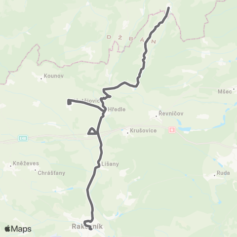 PID Rakovník - Mutějovice,Lhota Pod Džbánem - Vinařice map