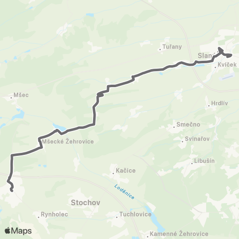 PID Slaný - Drnek - Nové Strašecí - ŘEvničov map
