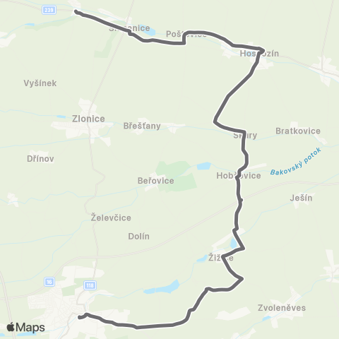 PID Slaný - Poštovice - Zlonice - Slaný map