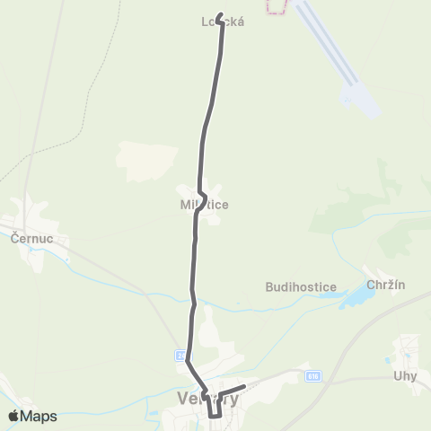 PID Velvary - Černuc - Straškov-Vodochody map