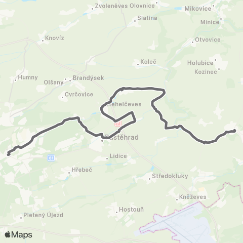 PID Kladno - Okoř - Velké Přílepy map
