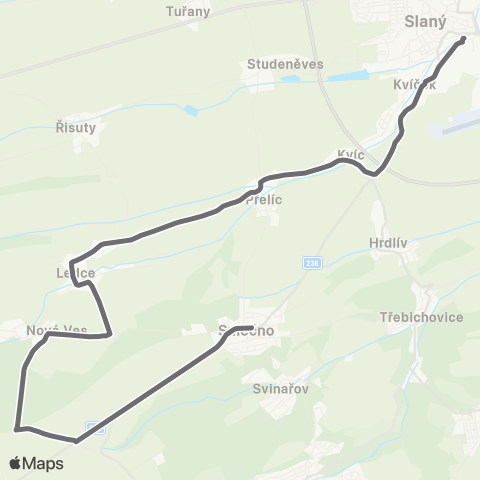 PID Smečno - Ledce - Slaný map