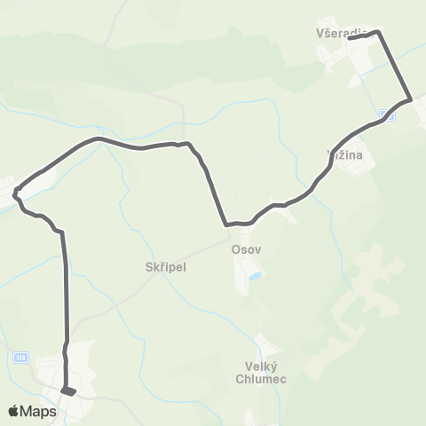 PID Hostomice - Skřipel - Lážovice - Všeradice map