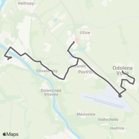 PID Kralupy Nad Vltavou - Odolena Voda map