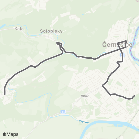 PID Černošice - Vonoklasy map