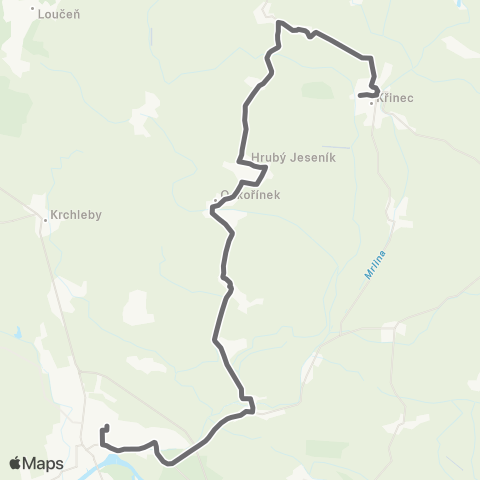 PID Nymburk - OskořÍnek - KřInec map