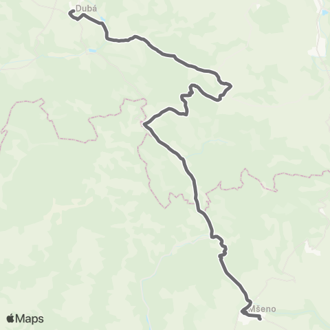 PID Mšeno - Dubá - Doksy map