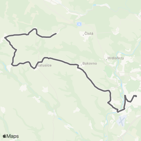 PID Mladá Boleslav - Katusice - Bělá Pod Bezdězem map