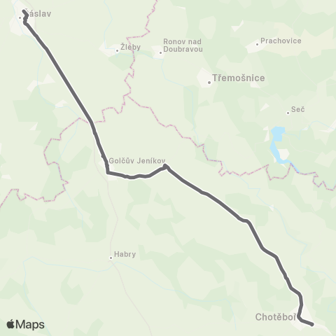 PID Čáslav - Bratčice - GolčůV Jeníkov - Chotěboř map