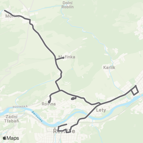 PID Řevnice - Mořina map
