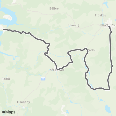 PID Neveklov - Křečovice map