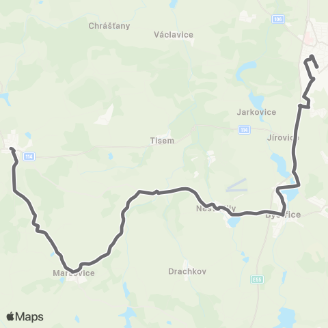 PID Benešov - Maršovice - Křečovice,Strážovice - Neveklov map