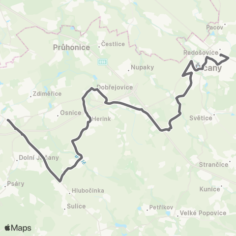 PID Sibřina - Říčany - Jesenice map