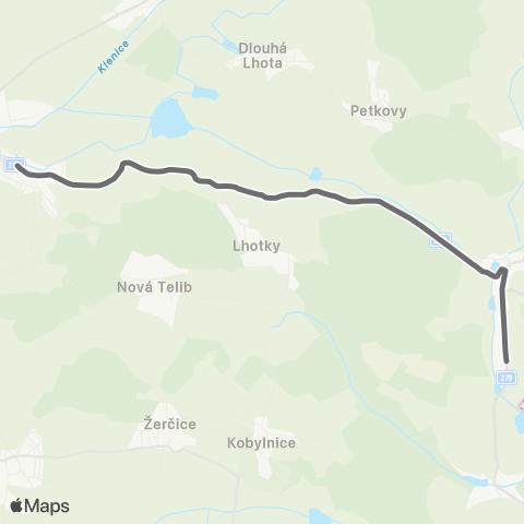 PID Březno - Lhotky - Rabakov map