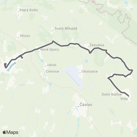 PID Kutná Hora - Žehušice - Horka I - Vrdy map