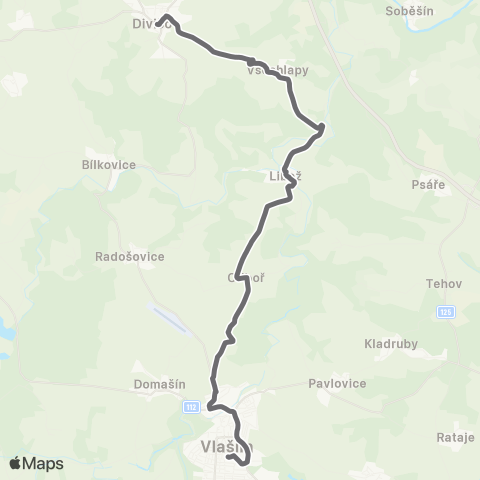 PID Vlašim - Libež - Divišov map