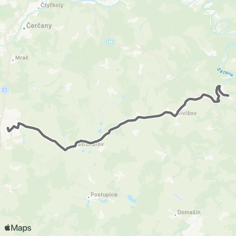 PID Benešov - Český Šternberk map