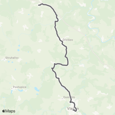 PID Vlašim - Radošovice - Divišov - Ostředek map