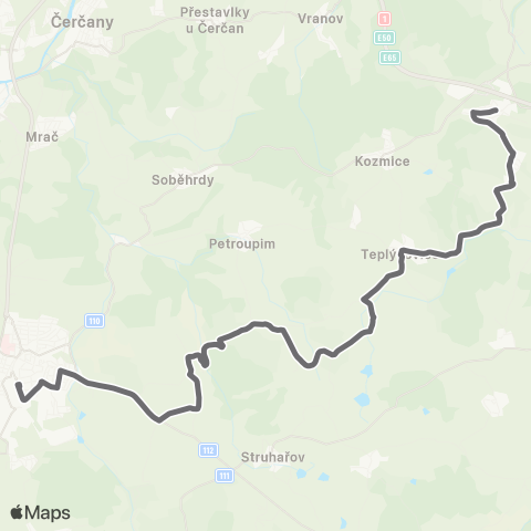 PID Benešov - Čakov - Ostředek map