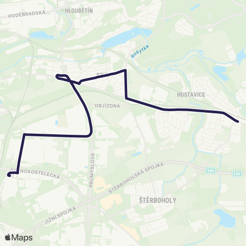 PID Depo Hostivař - Dolní Počernice map