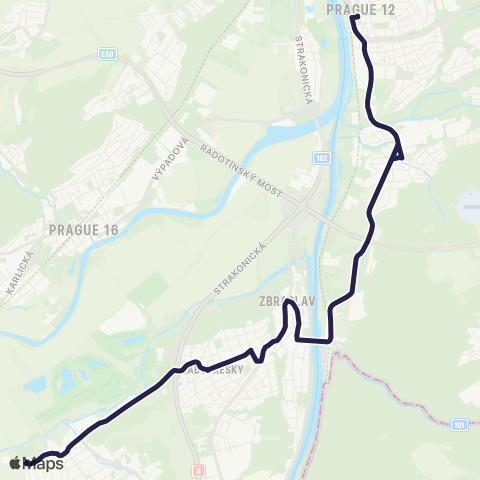 PID Obchodní Náměstí - Lipence map