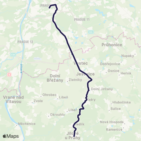 PID Praha,Budějovická - Jílové U Prahy map