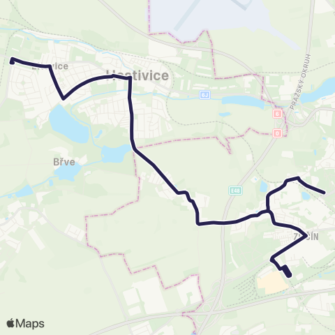 PID Praha,Sídliště Řepy - Hostivice map