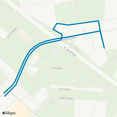 PID Budějovická - Filadelfie - Budějovická map