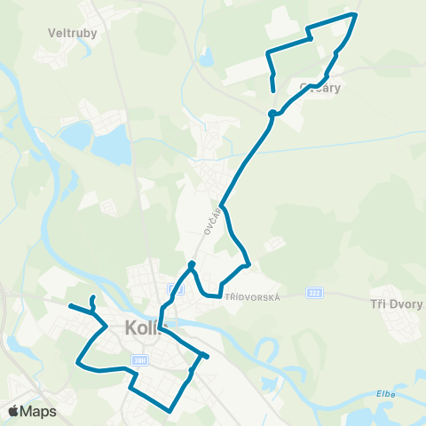 PID Mhd Benešov RŮŽová Mš Úsměv - Terminál - U Náhonu map