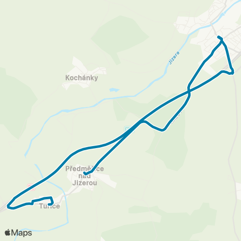 PID Tuřice - Benátky Nad Jizerou - Předměřice Nad Jizerou map
