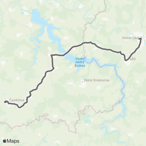 PID Čechtice - Dolní Kralovice - Ledeč Nad Sázavou map