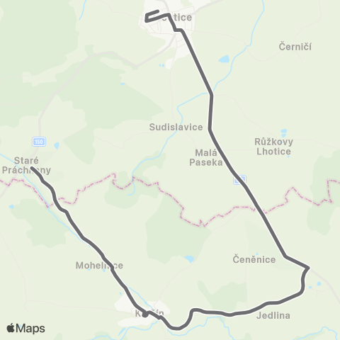 PID Čechtice - Čechtice,Staré Práchňany - Čáslavsko map