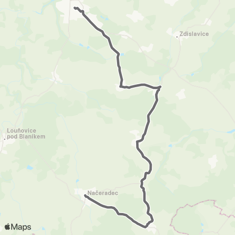 PID Vlašim - Pravonín - Načeradec map