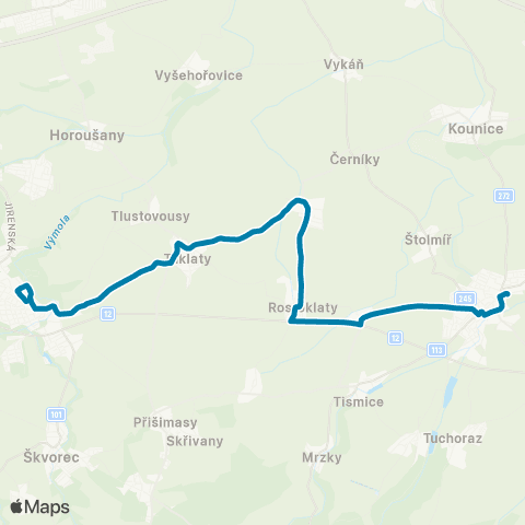 PID Úvaly,Žel.St. - Český Brod,Žel.St. map