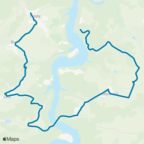 PID Rabyně - Slapy map