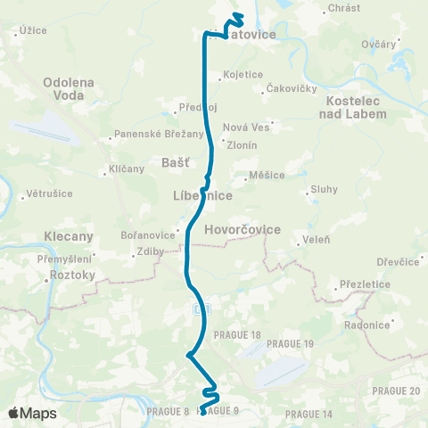 PID Neratovice,Žel.St. - Praha,Nádraží Vysočany map