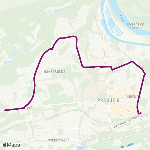 PID Palmovka - Letňany - Čakovice - Miškovice map
