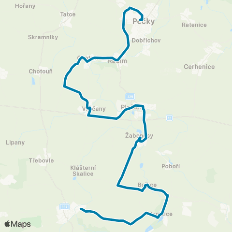 PID Kouřim,Žel.St. - Pečky,Žel.St. map