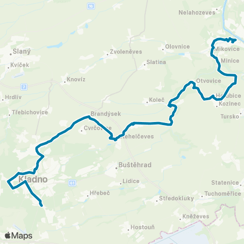 PID Kralupy N.Vlt.,Žel.St. - Kladno,Nádraží map