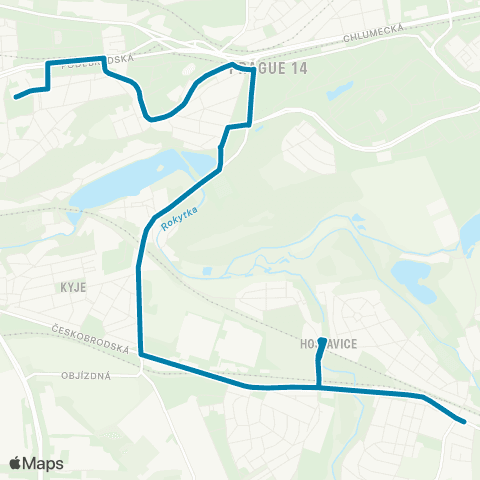 PID Bazén Hloubětín - Dolní Počernice map