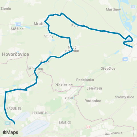 PID Praha,Letňany - Mratín - Brandýs Nad Labem-Stará Boleslav map