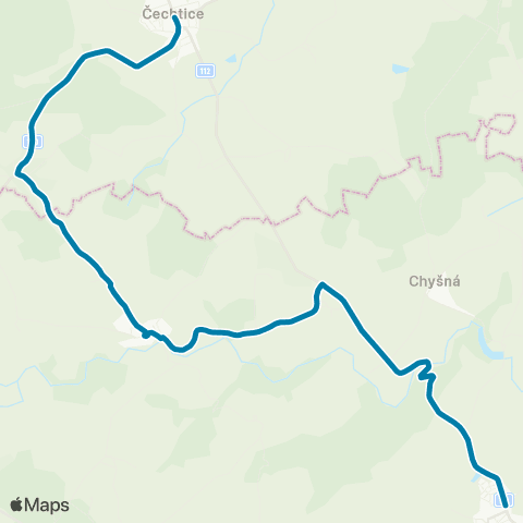 PID Košetice - Křešín - Čechtice map