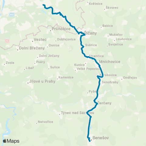 PID Praha,Háje - Říčany,Nádraží map