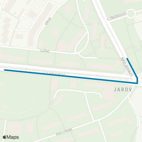 PID Kněžská Luka - Spojovací map