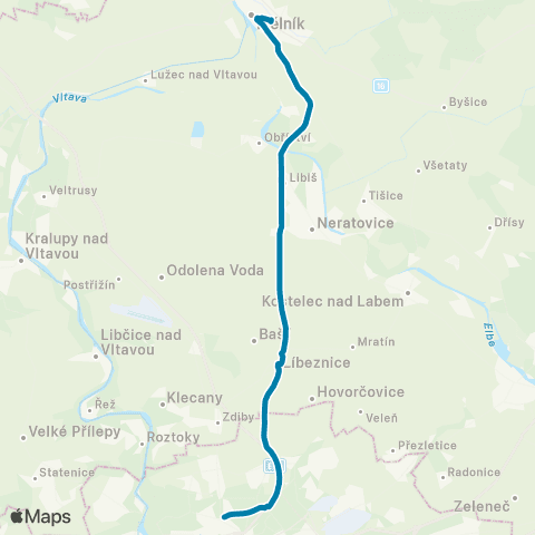 PID Praha,Ládví - Mělník,Aut.Nádr. map