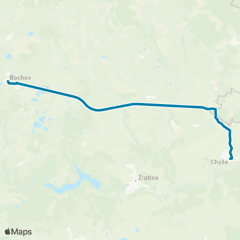 PID Bochov,Nám. - Žlutice,Žel.St. map