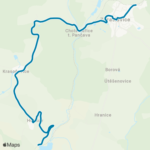 PID Zbraslavice,Žel.St. - Hodkov Zastávka map